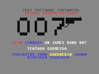 007 James Bond title screen for Commodore 64